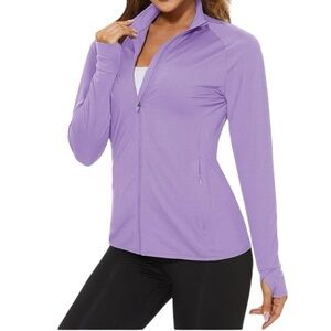 Xersions  Womens EverUltra Lite Moisture Wicking Midweight Lilac Jacket.